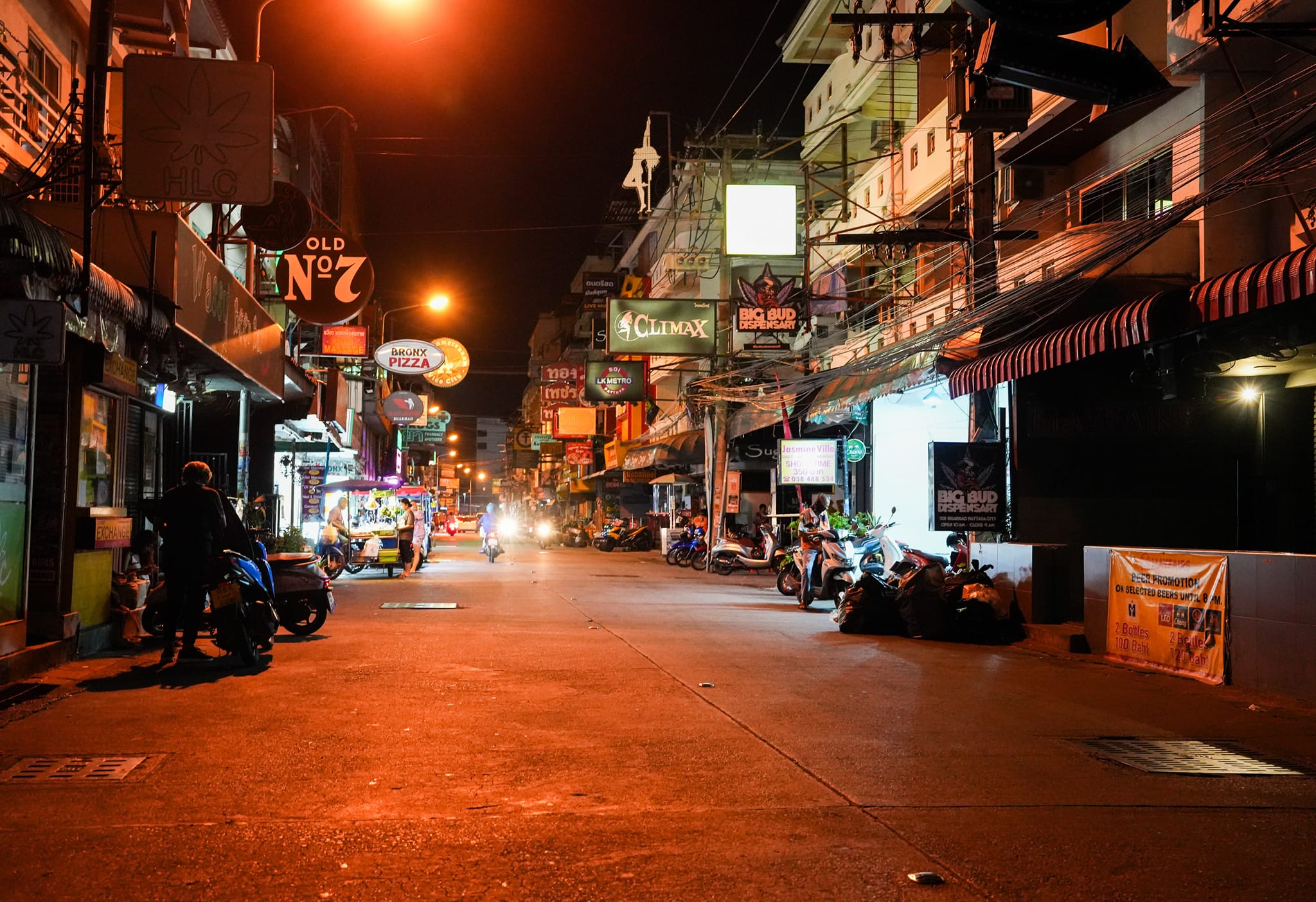 Night view of a road